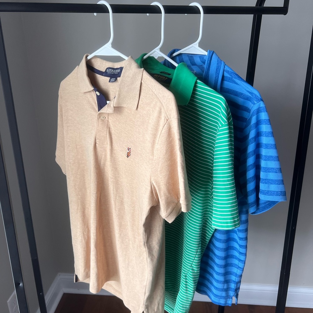 Men’s polo shirt bundle: US polo assn, polo golf, vineyard vines, all size small - Picture 1 of 7